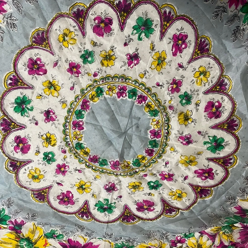 Vintage Floral Circular Scarf